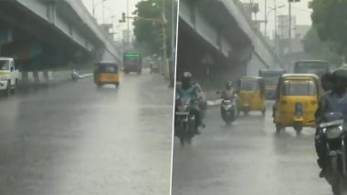 Chennai Rains Today Photos and Videos: Rain Lashes Parts of City, Rain Lashes Several Parts of Hyderabad, Brings Respite From Scorching Heat